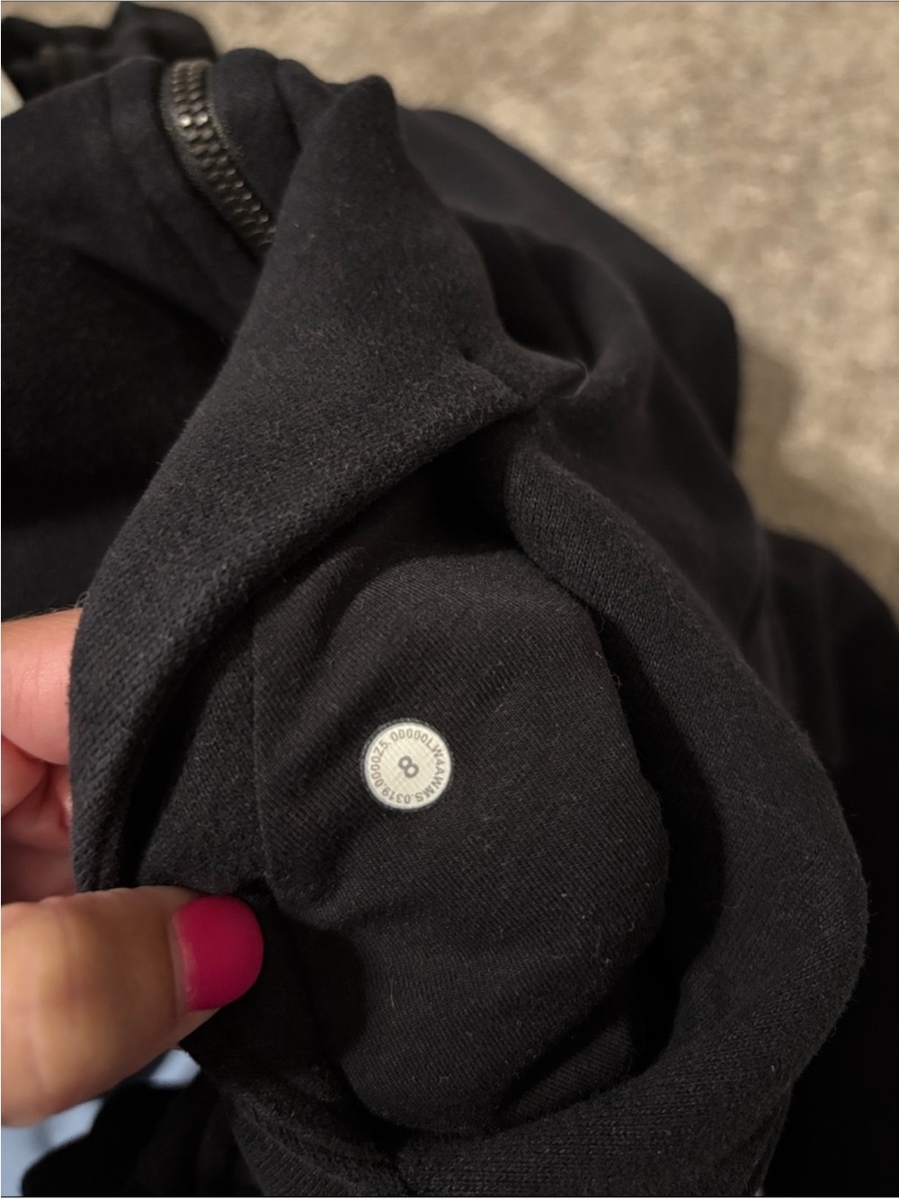 Lululemon Black Hooded Zip-Up Scuba Hoodie - Picture 6 of 6